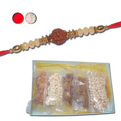 "Rakhi - FR- 8510 A (Single Rakhi), Premiun Dry Fruit Gift  Box - Click here to View more details about this Product